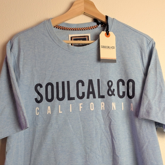 NWT Men's T Shirt Soulcal & Co Blue Size M - Picture 4 of 7
